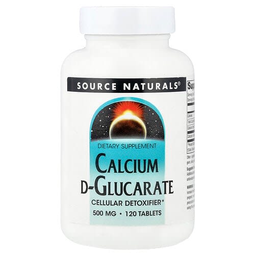 Source Naturals Source Naturals カルシウム D-グルカレート 500mg タブレット120粒 パッケージ画像