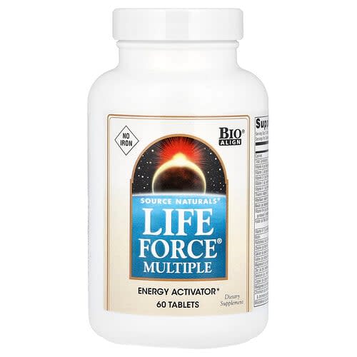 Source Naturals Source Naturals ライフフォース® マルチプル ノーアイアン タブレット60粒 パッケージ画像
