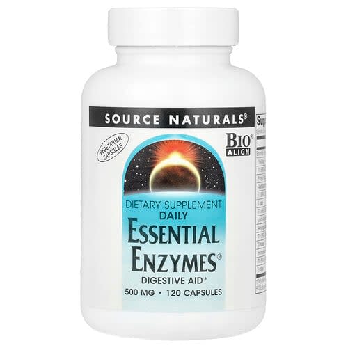Source Naturals Source Naturals Daily Essential Enzymes®(ダイリー エッセンシャル エンザイムス)500mg ベジタリアンカプセル120粒 パッケージ画像