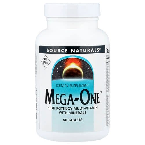 Source Naturals Source Naturals メガワン™ ノーアイアン 60タブレット パッケージ画像