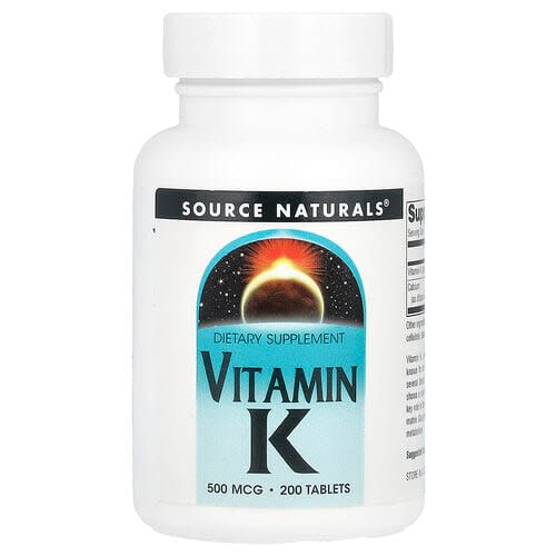 Source Naturals Source Naturals ビタミンK 500mcg タブレット200粒 パッケージ画像
