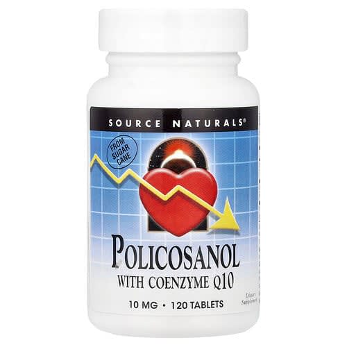 Source Naturals Source Naturals ポリコサノール ウィズ コエンザイムQ10、タブレット120粒 パッケージ画像