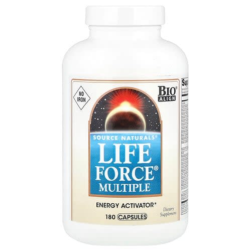 Source Naturals Source Naturals ライフフォース® マルチプル ノーアイアン 180カプセル パッケージ画像