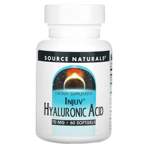 Source Naturals Source Naturals, Injuv ヒアルロン酸, ソフトジェル60粒 パッケージ画像