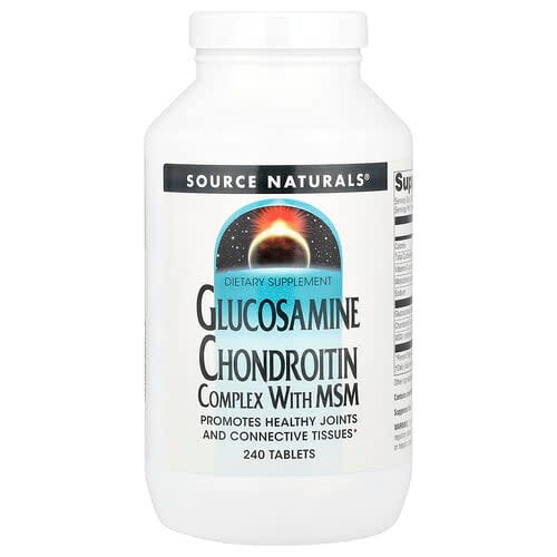 Source Naturals Source Naturals グルコサミン コンドロイチン コンプレックス with MSM タブレット240粒 パッケージ画像