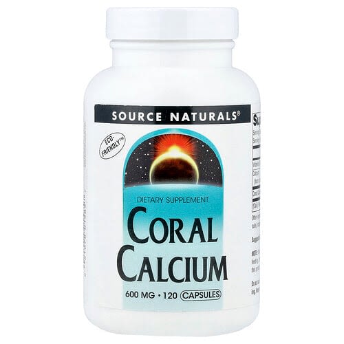 Source Naturals Source Naturals, コーラルカルシウム, 120カプセル (1カプセルあたり600mg) パッケージ画像