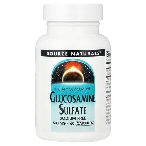 Source Naturals Source Naturals グルコサミン硫酸塩 ナトリウムフリー 500mg 60粒 パッケージ画像