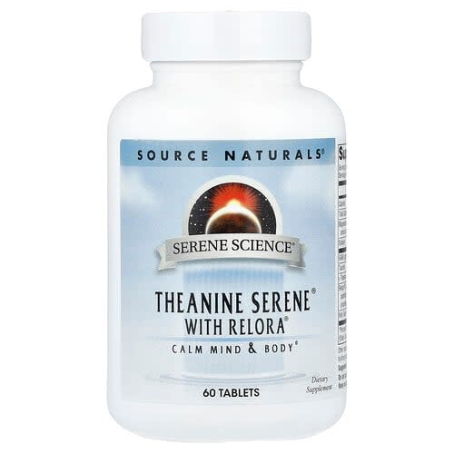 Source Naturals Source Naturals、Serene Science®、Theanine Serene® With Relora®、60タブレット パッケージ画像