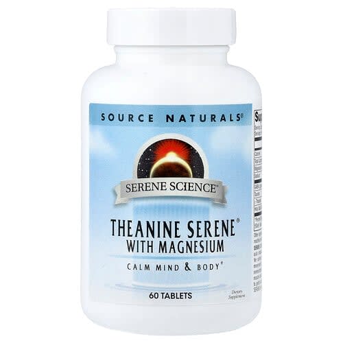 Source Naturals Source Naturals Serene Science®, Theanine Serene® With Magnesium タブレット60粒 パッケージ画像