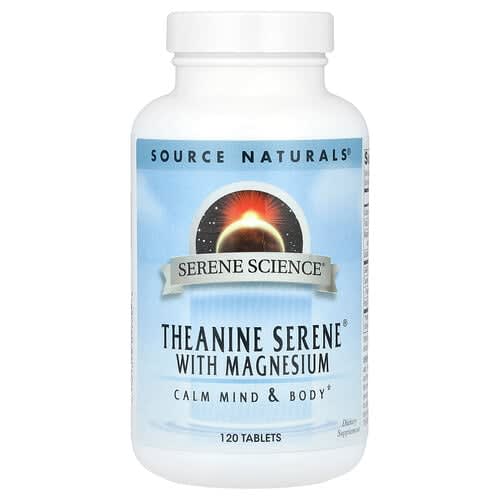 Source Naturals Source Naturals Serene Science® Theanine Serene® ウィズ マグネシウム タブレット120粒 パッケージ画像