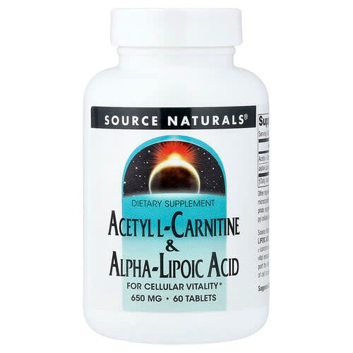 Source Naturals Source Naturals アセチル L-カルニチン & アルファリポ酸 タブレット60粒 パッケージ画像