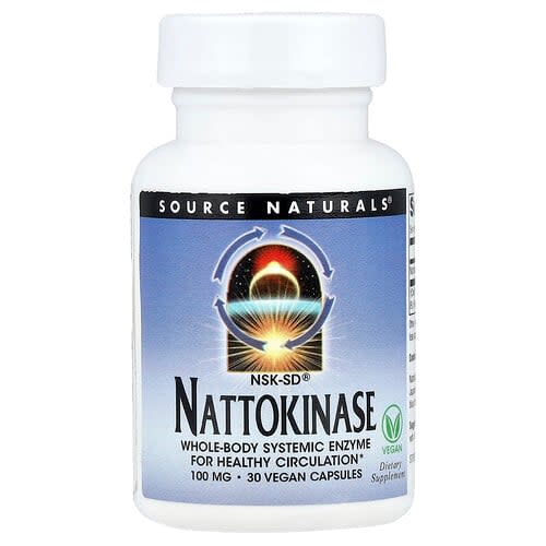 Source Naturals Source Naturals NSK-SD® ナットウキナーゼ 100mg ビーガンカプセル30粒 パッケージ画像