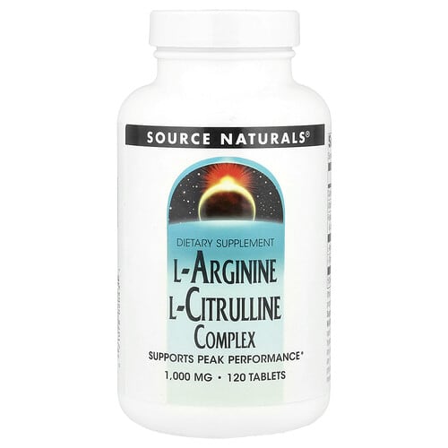Source Naturals Source Naturals L-アルギニン L-シトルリン コンプレックス 120タブレット パッケージ画像