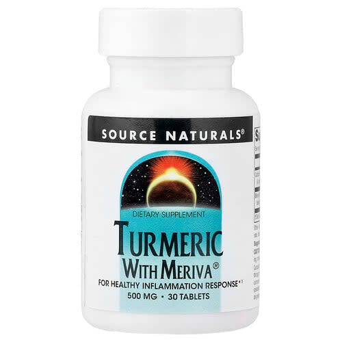 Source Naturals Source Naturals, ターメリック ウィズ メリバ®, 30タブレット パッケージ画像