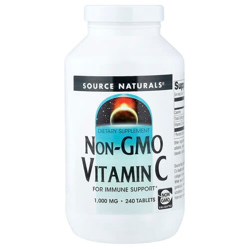 Source Naturals Source Naturals ノンGMOビタミンC 1,000mg タブレット240粒 パッケージ画像