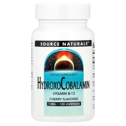 Source Naturals Source Naturals ハイドロキソコバラミン ビタミンB12 チェリー 1mg ロゼンジ120粒 パッケージ画像