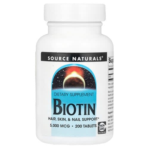 Source Naturals Source Naturals ビオチン 5,000mcg タブレット200粒 パッケージ画像