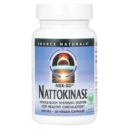 Source Naturals Source Naturals NSK-SD® ナットウキナーゼ 200mg ベジカプセル60粒 パッケージ画像