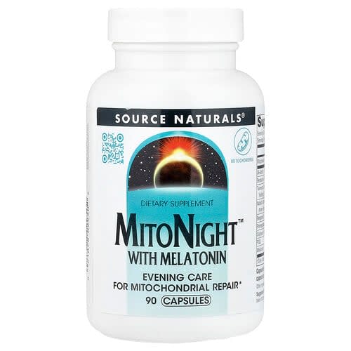 Source Naturals Source Naturals, MitoNight™ with メラトニン, カプセル90粒 パッケージ画像