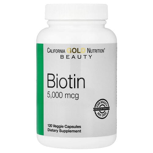 California Gold California Gold Nutrition ビオチン 5,000mcg ベジカプセル120粒 パッケージ画像