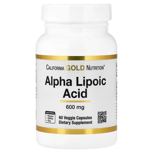 California Gold California Gold Nutrition アルファリポ酸 600mg ベジカプセル60粒 パッケージ画像