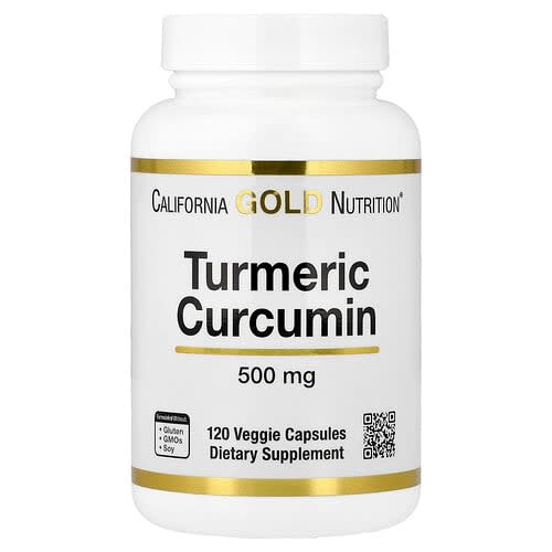 California Gold California Gold Nutrition, ターメリック クルクミン, 500 mg, ベジカプセル120粒 パッケージ画像