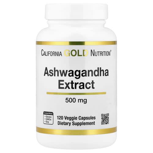 California Gold California Gold Nutrition アシュワガンダ 500mg ベジカプセル120粒 パッケージ画像