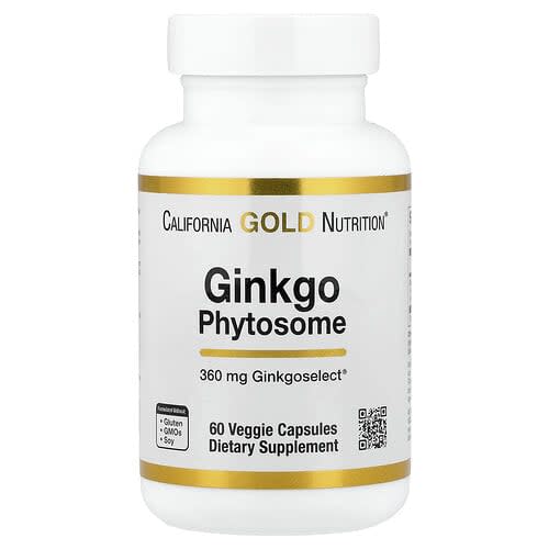 California Gold California Gold Nutrition ギンコゴールド フィトソーム 360mg ベジカプセル60粒 パッケージ画像