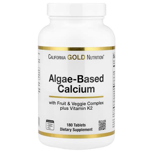 California Gold California Gold Nutrition アルゲベースド カルシウム ビタミンD3 マグネシウム オーガニックストロベリー・ラズベリー・ブルーベリー 180タブレット パッケージ画像