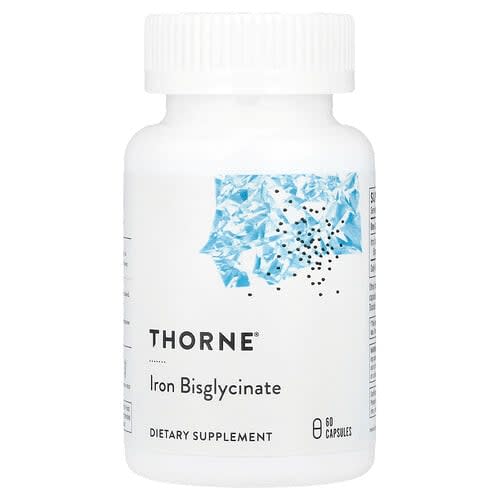 Thorne Thorne アイアンビスグリシネート ベジカプセル60粒(1粒あたり25mg) パッケージ画像