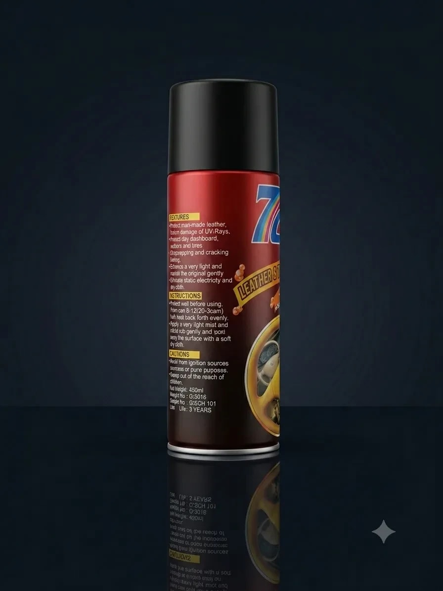 7CF Leather & Tyre Wax Polish Spray - View 3