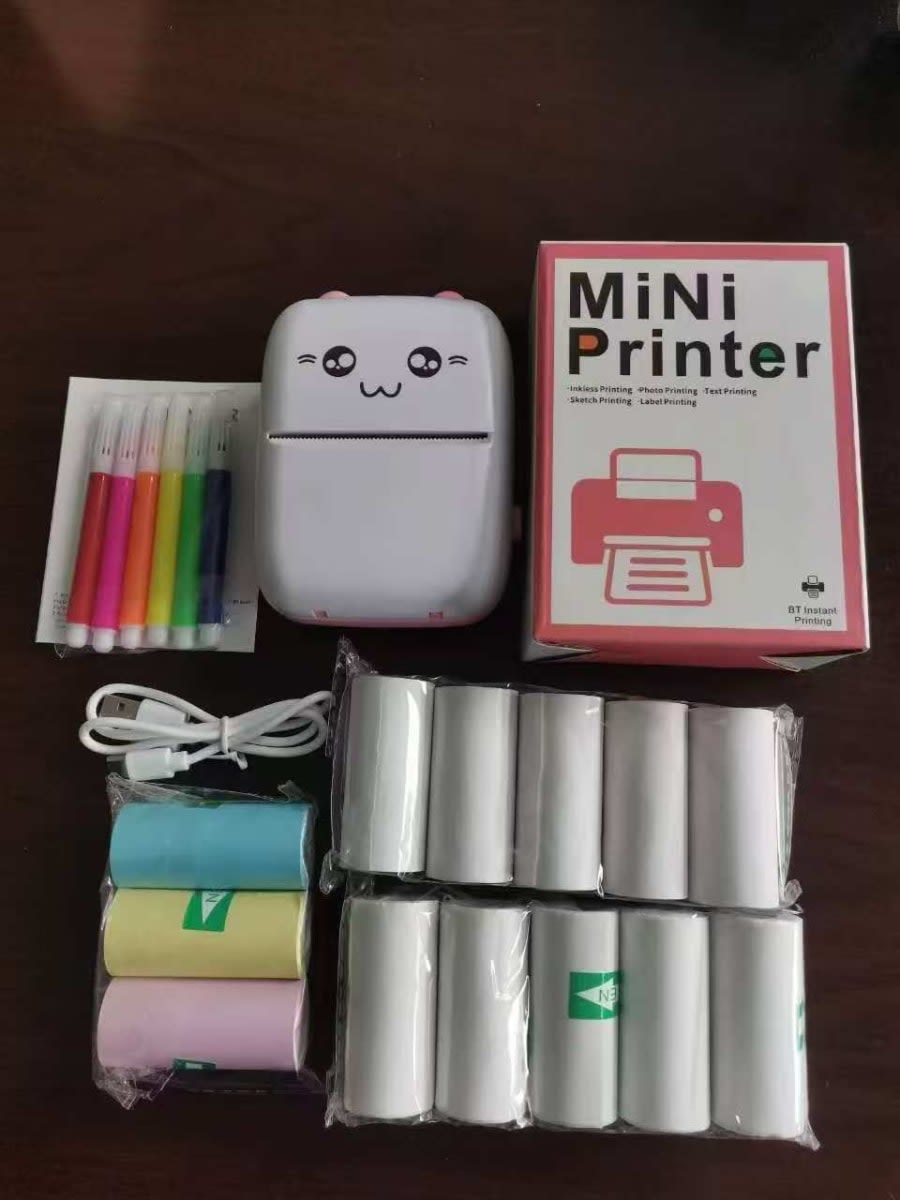 Mini printer with accessories