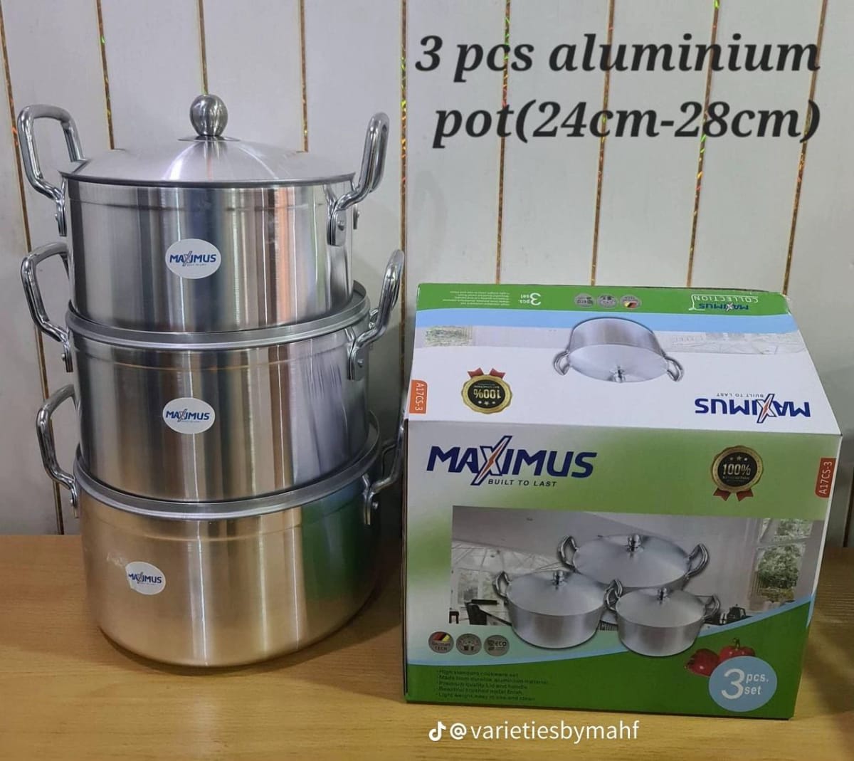 Maximus 3pcs Aluminium Pot
