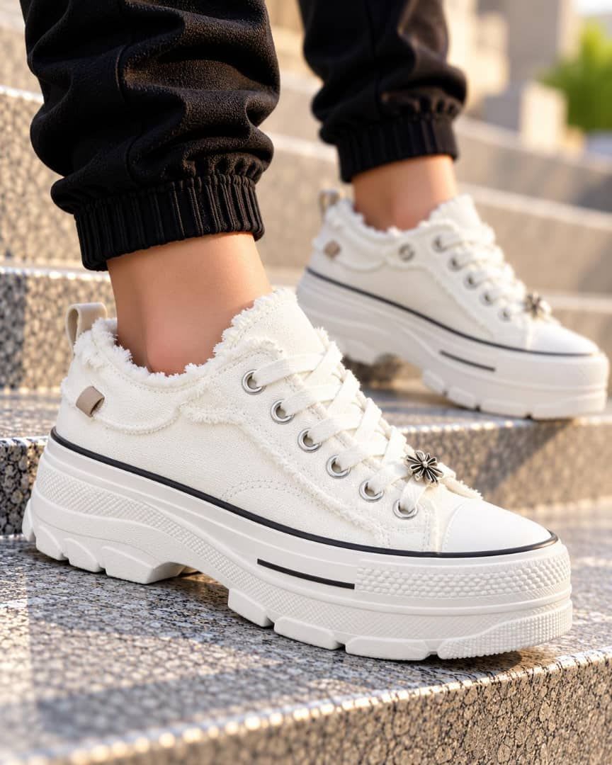 Chic white sneakers