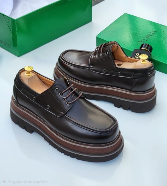 Exquisite platform leather shoes