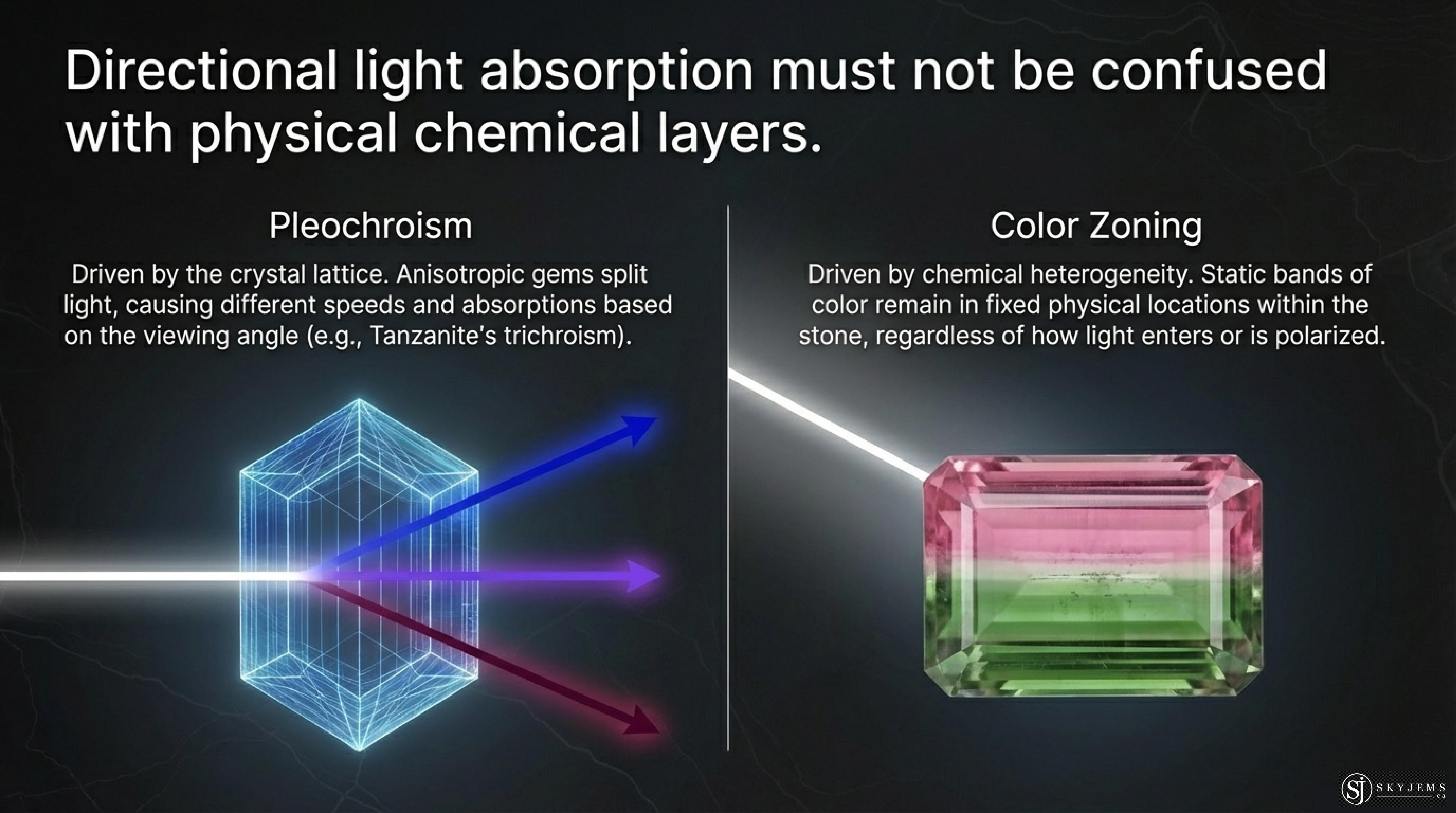 3D architecture visualization of gemstone internals