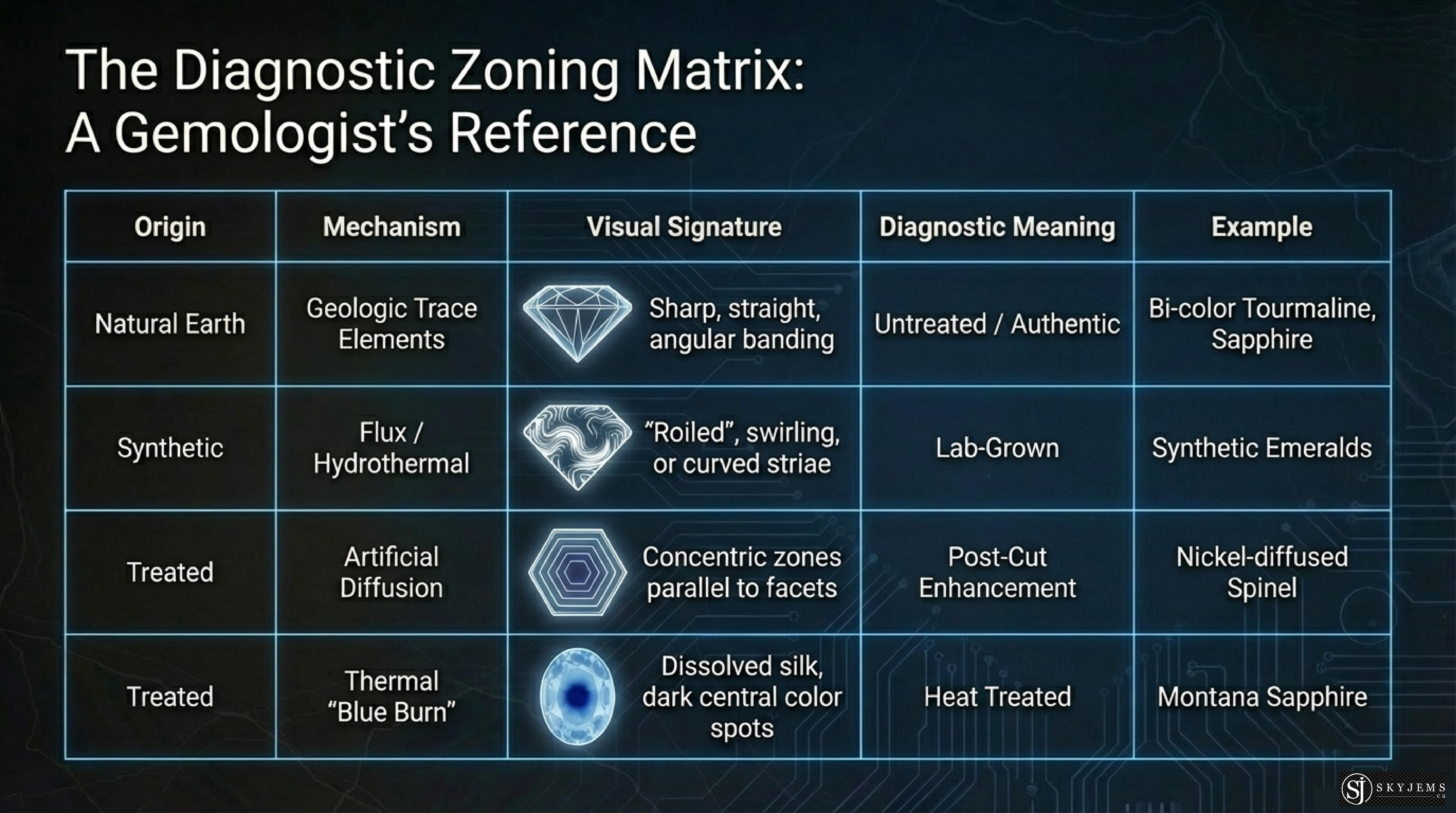 Crystal growth structures under magnification