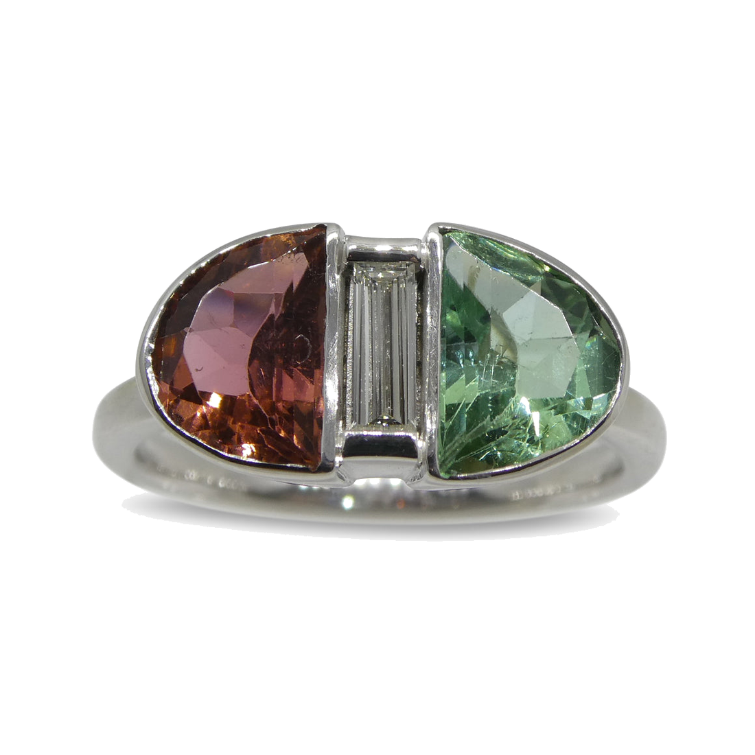 2.5ct Pink & Green Tourmaline Ring, custom ring by Skyjems.ca