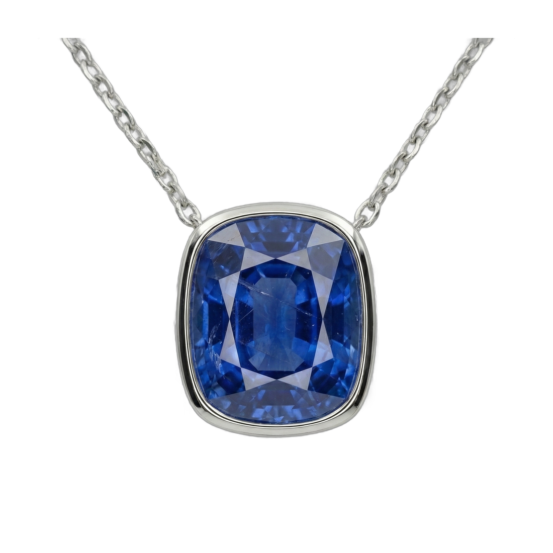 Blue Sapphire Pendant, custom pendant by Skyjems.ca
