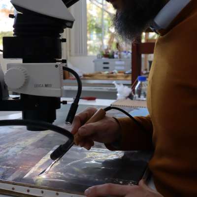 During Treatment- dirt being removed 