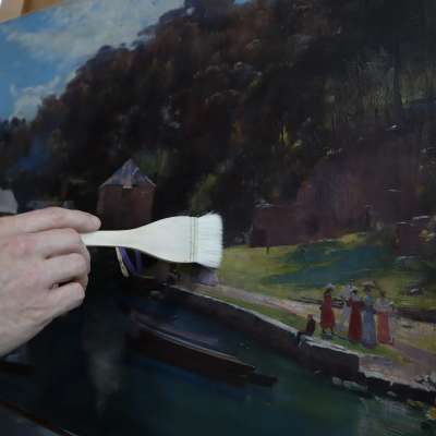 During Treatment- dirt being removed