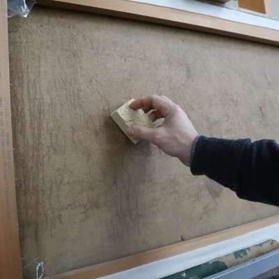 During Treatment- paint consolidation