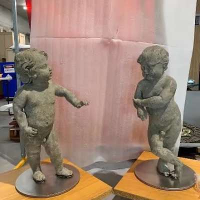 After Treatment- Both statues following conservation treatment