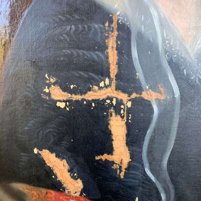 During treatment- detail of the damage