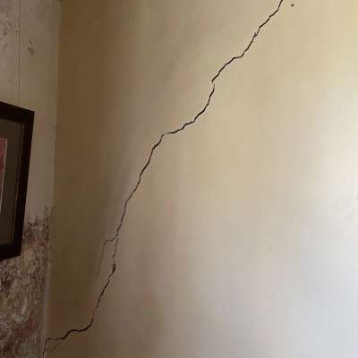 Large interior crack being monitored