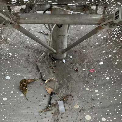 Before treatment - inside the sculpture