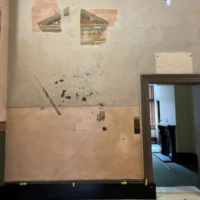 Before treatment, west wall