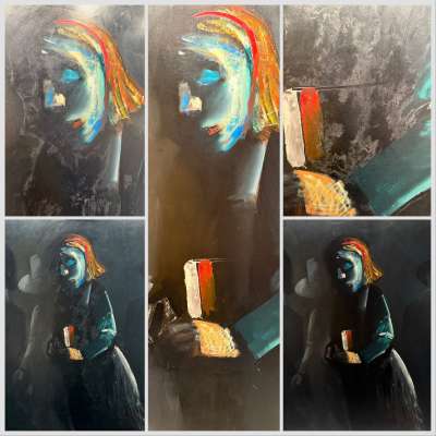 Conservation treatment - The Student, Charles Blackman