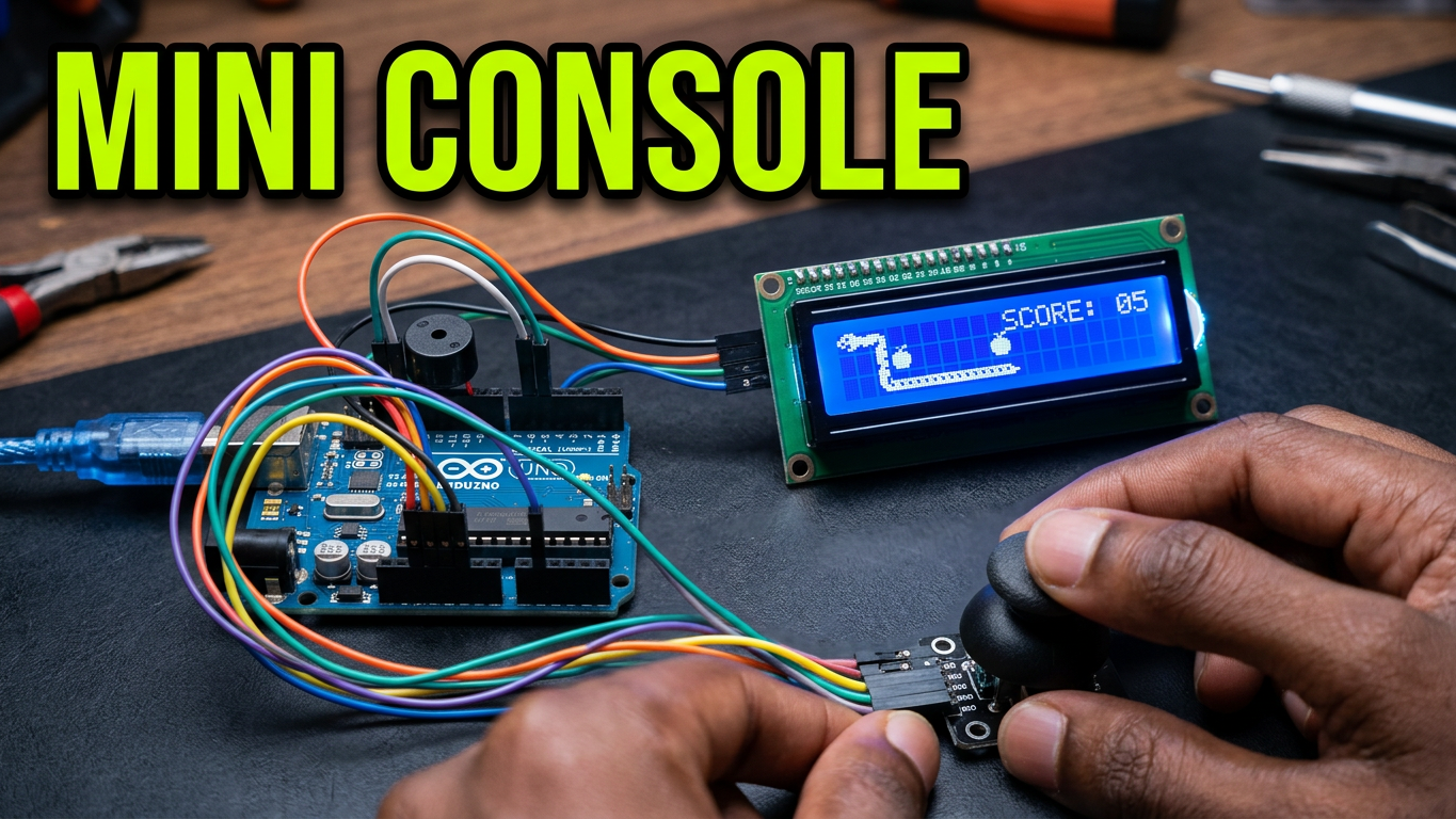 Mini Console com Arduino: Jogo da Cobra e Pedra-Papel-Tesoura num LCD