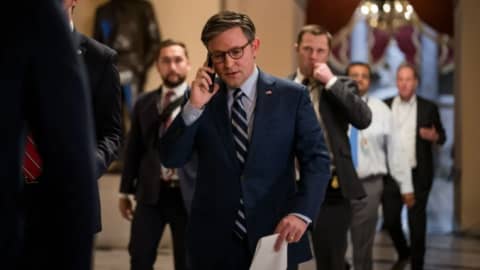 Speaker Mike Johnson Leaves White House Meeting and Makes an EPIC Announcement